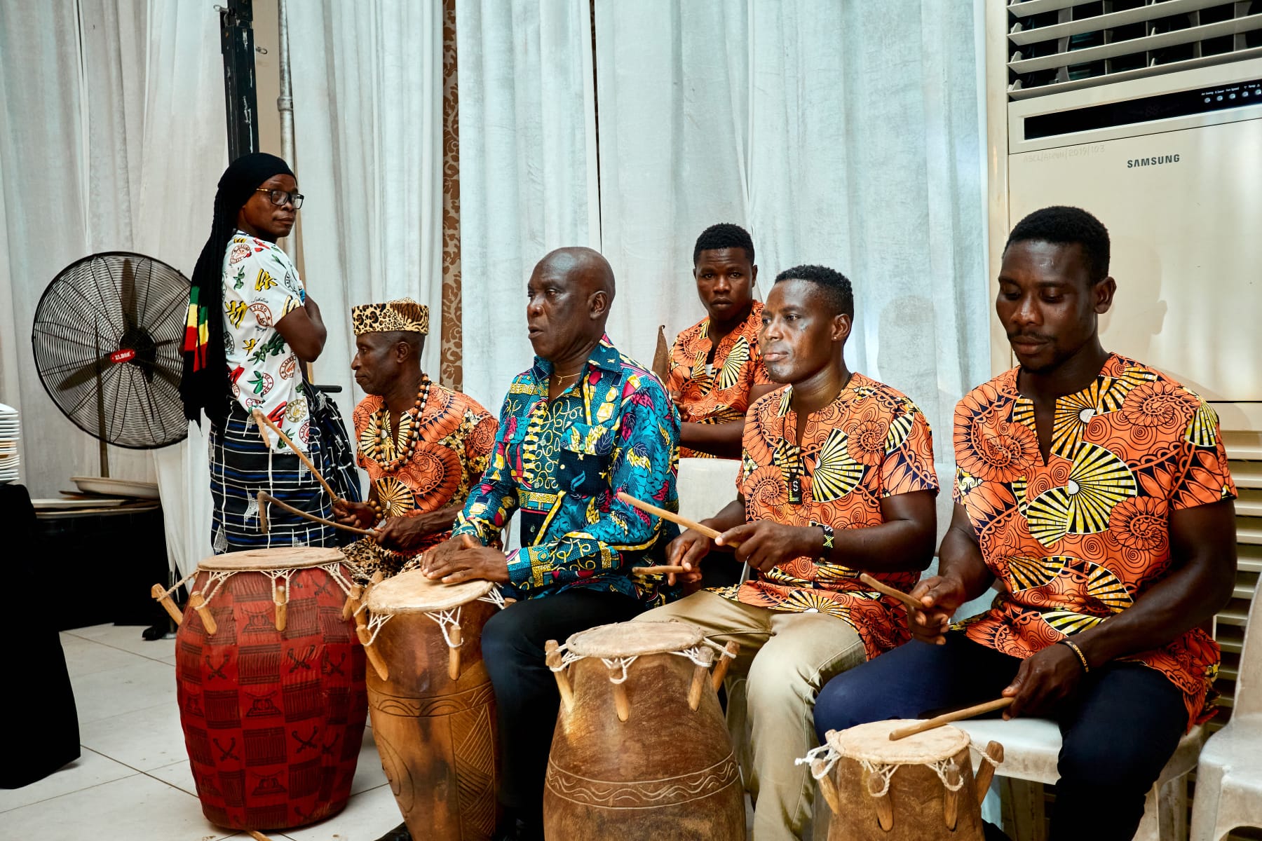 Master drummers in performance